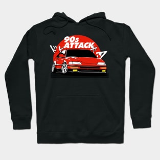 Honda CRX 90s Attack JDM Hoodie